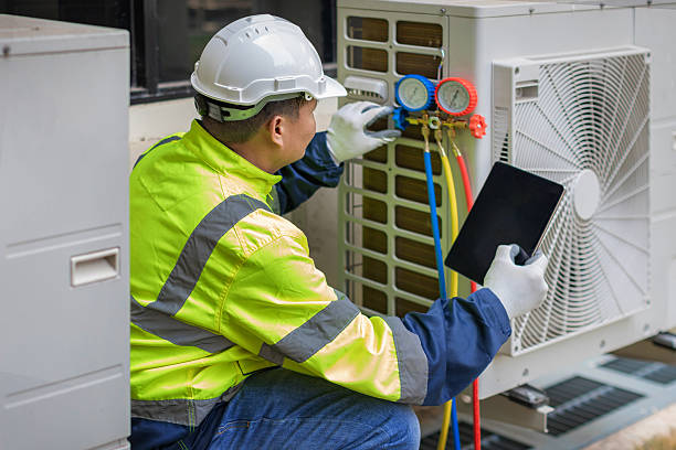 Professional Air Duct Cleaning technician working in Irving, NY